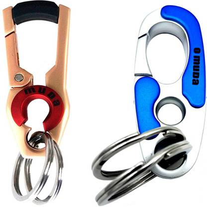 Omuda 3748+3752 Hook-Locking Keyrings Combo of Premium Quality Key Chain