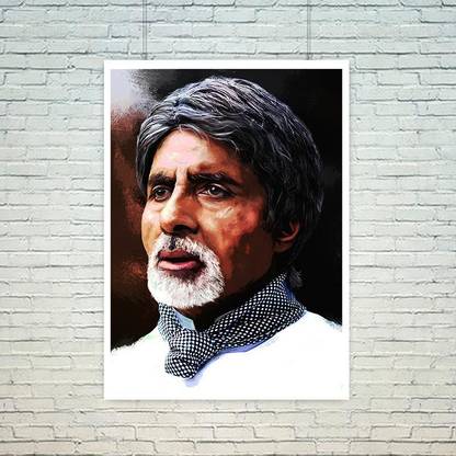 Amitab Bhacchan Digital Print Rolled Paper Poster Paper Print