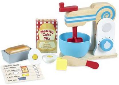 MELISSA & DOUG Melissa and Doug Wooden Make-a-Cake Mixer Set