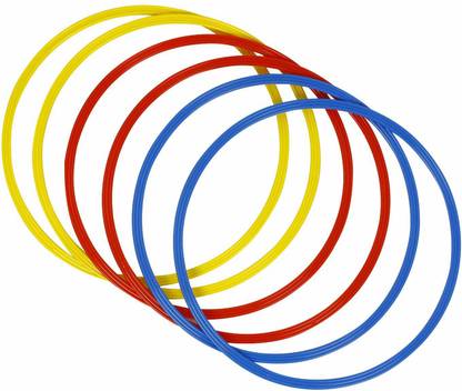 FITSY Speed Training Agility Rings Set for Sports, Fitness, Gymnastic, Pack of 6 Hoop Set
