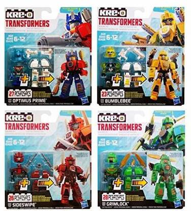 Kreo Transformers Custom Kreons Collection 1: Optimus Prime Bumblebee Sideswipe & Grimlock
