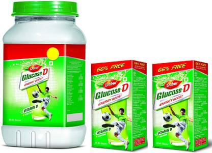 Dabur Glucose D - 2 kg + Glucose D - 125 g (Pack Of 2) Energy Drink