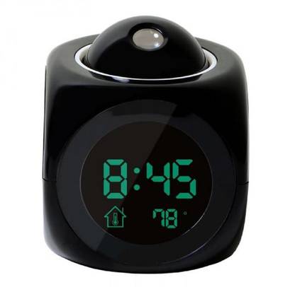 LEDZZ Digital LCD Voice Talking LED Projection Alarm Clock