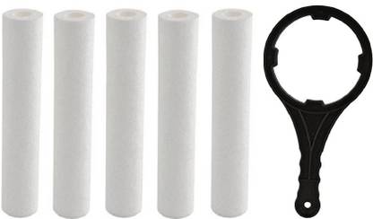 Anveeras 5 Spun Filter for RO Purifiers with Single Spanner Solid Filter Cartridge