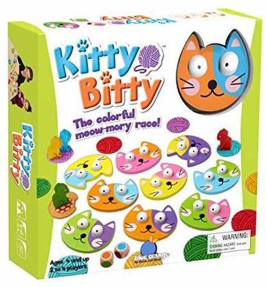 Blue Orange Games Kitty Bitty Wooden Memory Game Party & Fun Board Game