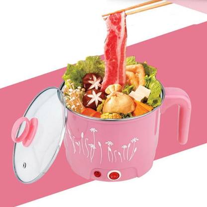 LUDDITE Electric Hot Pot Mini, 1.5 Liter Electric Pressure Cooker, Food Steamer, Egg Cooker, Egg Boiler