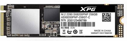 ADATA XPG SX8200 Pro PCIe NVMe M.2-2280 256 GB Laptop Black PCIe NVMe Internal Solid State Drive (SSD) (ASX8200PNP-256GT-C)