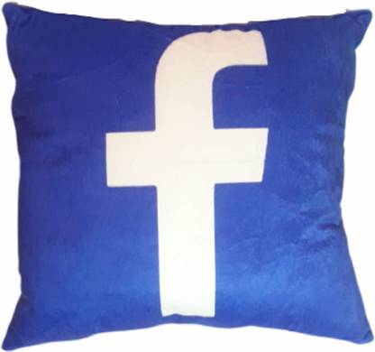 SHREEJI GIFT Polyester Fibre Decorative Cushion Pack of 1 FACEBOOK PILLOW