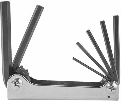 aqua pure grand ALN/HX-HX/7/GRZ Hex Keys, 7 Piece Set, Metric 2.5 mm 10 mm, Crv Steel Folding Allen Key Set