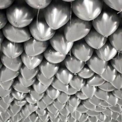 त्रिश्रा सॉलिड Metallic Grey गुब्बारा