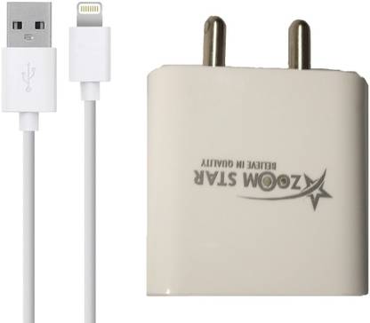 zoom star 5 W 2.4 A Wall Charger for Mobile with Detachable Cable