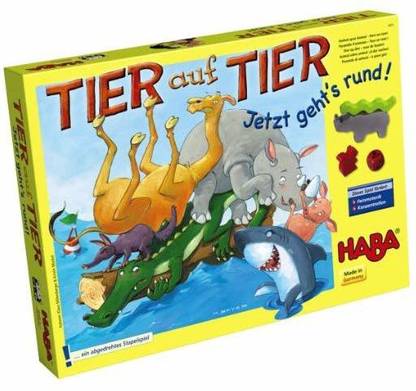 HABA Animal upon Animal - Here We Turn A Rotating Stacking Game Party & Fun Board Game