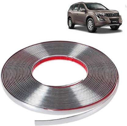 VOCADO 10 MM 20 Meter Chrome Diy Moulding Trim Strip For Window BumperXUV 500CSB3656 Car Beading Roll For Bumper, Grill and Garnish Cover, Window