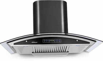 Sunflame INNOVA 60 Auto-Clean DELUX TITANIUM Auto Clean Wall Mounted BLACK 1100 CMH Chimney