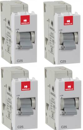 HAVELLS Fabio 25A SP MINI MCB C SERIES (Pack of 4) MCB