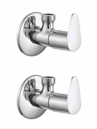 24x7eMall 2 Pc Brass Angle Valve Angular Stop With Wall Flange Angle Cock Faucet