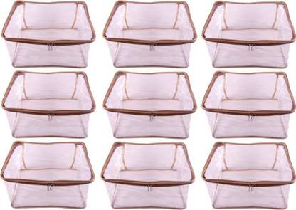 Ajabh High quality Self Designer Full Transparent 9inchs Hight Garments Cover.Set Of 9pc Gry00115