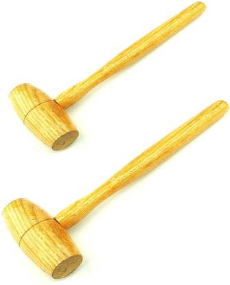 Rolimoli hammer stick wooden 2 Mallet Hammer For Broad-Faced Striking Surfaces, Jewelry, Leather Crafting, Workshop Metal (2 Hammer stick wooden) Mallet