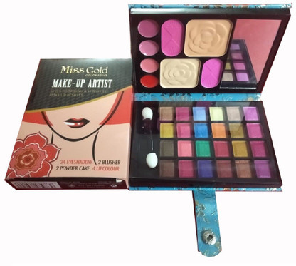 gold makeup box
