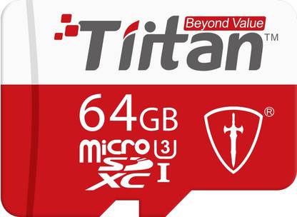 Tiitan Tiitan64GB Ultra 64 GB MicroSDXC UHS Class 3 300 MB/s  Memory Card Compatible with Mobile, Tablet, Camera