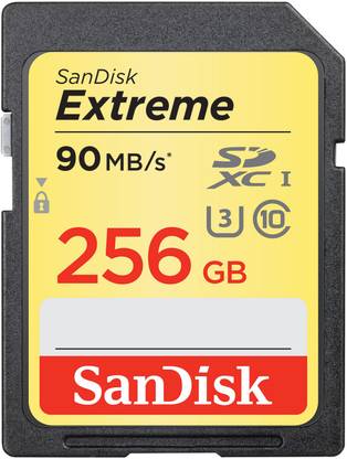 सैनडिस्क Extreme 256 GB SDXC Class 10 100 MB/s मेमोरी कार्ड