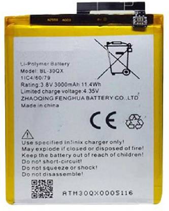 BRP Mobile Battery For  Infinix Hot S X521 BL-30QX - 3000mAH