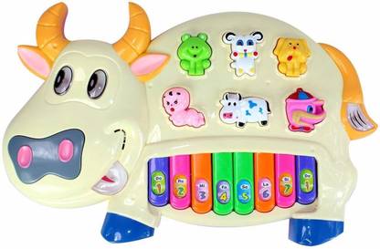 Toyswala Pianism Funny Musical Cow Educational Piano Keyboard