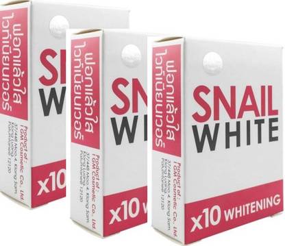 Snail White X10 Skin Whitening Soap of THAI origin with Snail Filtrate ( Pack of 3)