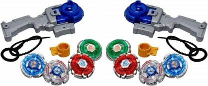 CrazyBuy 8 in 2 Beyblades Metal Fighter Fury with Metal Fight Ring