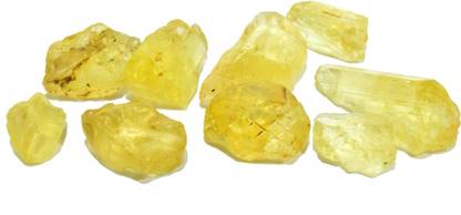 Healings4u Raw Rough Stone - Yellow Aquamarine Regular Asymmetrical Crystal Stone