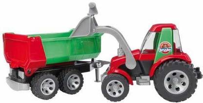 Bruder Toys Tractor with Frontloader and Rear Tipper