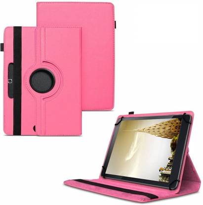 TGK Flip Cover for Micromax Canvas Tab P702 Tablet 7 inch 360 Degree Rotating Case