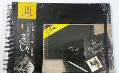ANUPAM Oxford A5 Black Pages Sketch Book 80 Pages, 180 GSM Sketch Pad