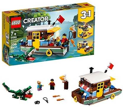 LEGO Creator 3in1 Riverside Houseboat 31093 Building Kit , New 2019 (396 Piece)