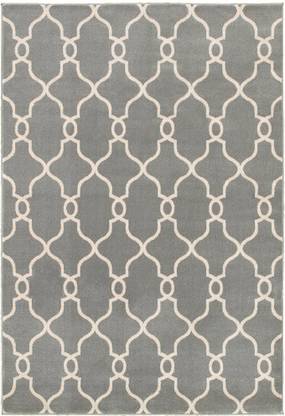 L R Resources Grey Polypropylene Area Rug