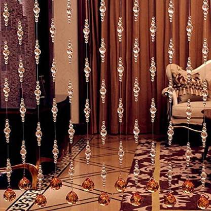 NP Acrylic Transparent 100 cm (3 ft) Jacquard Transparent Window Curtain (Pack Of 20)