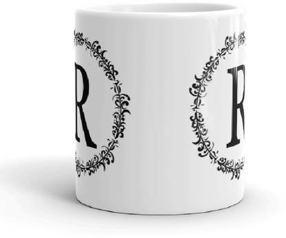 Youth Style Alphabet R Letter Best Gift For Boyfrnd Valentine Gift 320Ml Multicolor (Mug Ceramic Coffee Mug