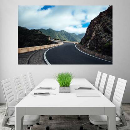 Asphalt Clouds Curve Wallpaper Poster No Framed Large Painting Paper Print