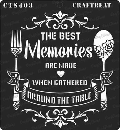 CrafTreat CTS403 Dining Memories Size : 6"x6" Stencil