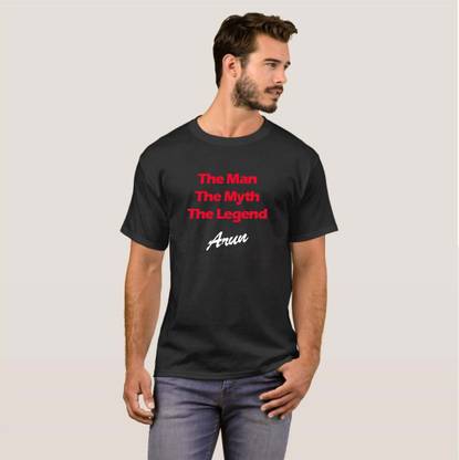 Printed Men Black T-Shirt
