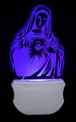 जुल्का गेट योर ट्रेडिशन्स GOJ_3D Mother Mary Night Lamp 55 नाइट लैम्प