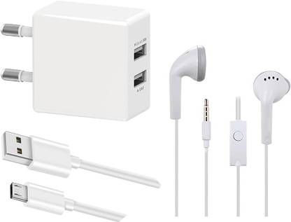 OTD Wall Charger Accessory Combo for Panasonic Eluga A4, Panasonic Eluga A2, Panasonic Eluga A3, Panasonic Eluga A3 Pro