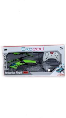 kdsn Exceed Induction Type 2-in-1 Flying Indoor Helicopter with Remote (Green)
