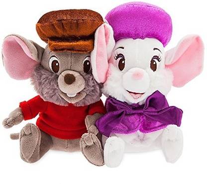 DISNEY Miss Bianca and Bernard Plush Set - The Rescuers - Small  - 9.14 cm