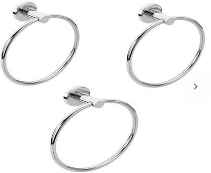 deeplax towel ring loggy napkin holder set of 3 silver Towel Holder