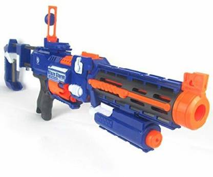 Lattice Fully Automatic Fire Shooter Soft Bullet Toy Gun (20 Bullets) Guns & Darts