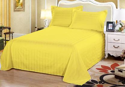 Relaxfeel 300 TC Cotton Crib Striped Flat Bedsheet