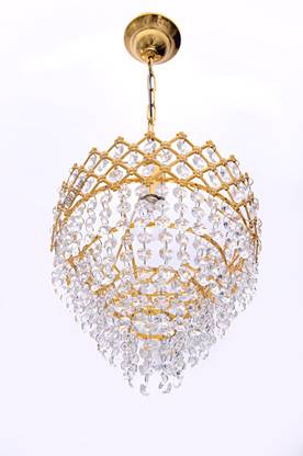 Prop It Up precious crystals, round shaped pendant/hanging small chandelier celling light with as four/K-9 crystals, led pendant light bulb not included Chandelier Ceiling Lamp