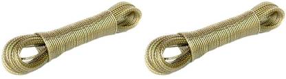 BATHZONE Cloth Rope PVC Coated Anti-Rust Unbreakable 10 Gauge Steel Wire Rope For Clothes Drying, Stainless Steel Clothes line, drying & hanging clothes in Indoor and Out door. PACK OF 2 Plastic, Aluminium Retractable Clothesline