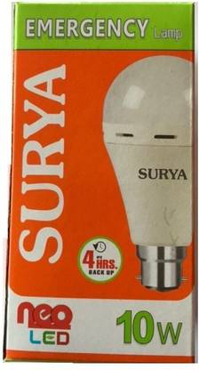 SURYA EMERGENCY LED LAMP 10W B22 COOL WHITE 4 hrs Bulb Emergency Light